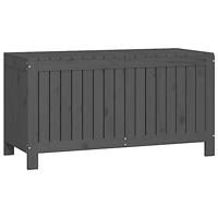Tuinbox 115x49x60 cm massief grenenhout grijs - thumbnail