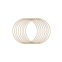 Vaessen Creative • metalen ringen set ø20cm 3mm antiek goud 8x - thumbnail