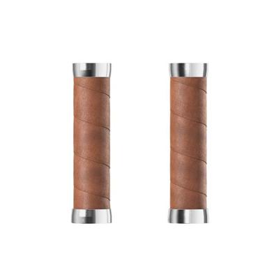 BROOKS Slender leather grips (130+130mm) - dark tan