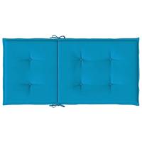 Tuinstoelkussens 6 st 100x50x3 cm oxford stof blauw - thumbnail