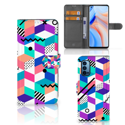 OPPO Reno 4 Pro 5G | Book Case | Blokken Kleurrijk