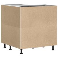 Hoekkeukenonderkast Kalmar bewerkt hout zwart - thumbnail