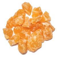 Ruwe Brokken Edelsteen Oranje Calciet (± 500 gram - ± 2-9 cm) - thumbnail