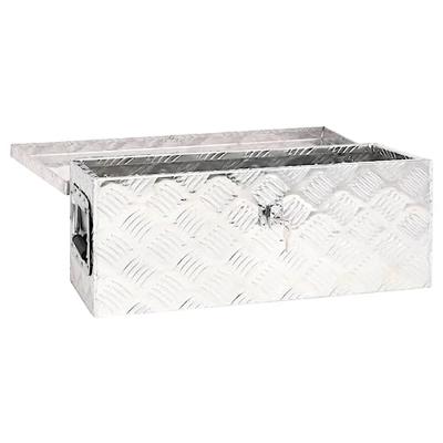 VidaXL Opbergbox 60x23,5x23 cm aluminium zilverkleurig VidaXL Opbergbox 60x23,5x23 cm aluminium zilverkleurig