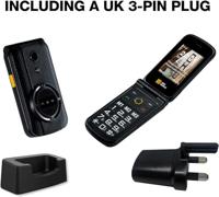 AGM Mobile M8 Flip Clamshell telefoon Zwart - thumbnail