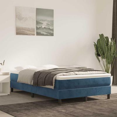 Pocketveringmatras 120x220x20 cm fluweel donkerblauw Pocketveringmatras 120x220x20 cm fluweel donkerblauw