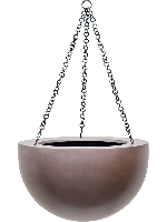 Gradient hanging bowl matt coffee L - thumbnail