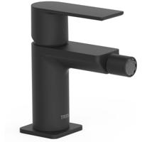 Bidetmengkraan Tres Loft Colors 1-Hendel Bidet Uitloop Recht 8 cm Rond Mat Zwart - thumbnail