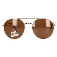 Spectrum polarized zonnebril piloot bruin glas unisex - thumbnail
