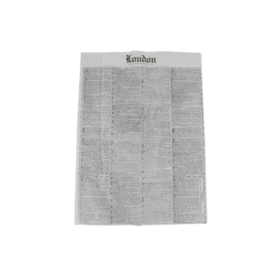 Vel | snackvel | papier + paraffinecoating | 406x305mm | London newspaper | 4000 stuks