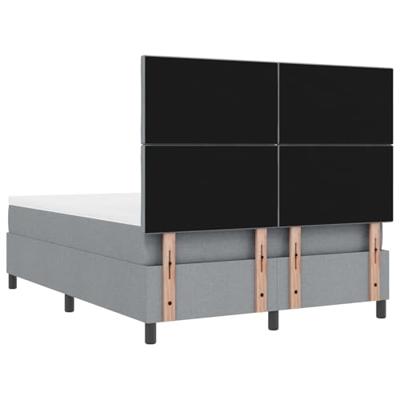 Boxspringbed met Matras Lichtgrijs 140x200 cm Stof