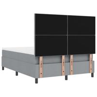 Boxspringbed met Matras Lichtgrijs 140x200 cm Stof - thumbnail