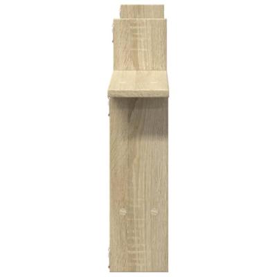 Wandschappen 2 st 50x12x50 cm bewerkt hout sonoma eikenkleurig