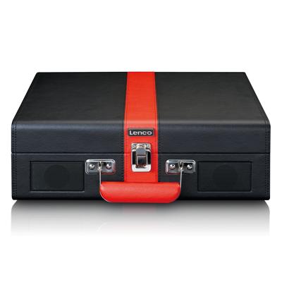 Platenspeler met Bluetooth®-ontvangst en ingebouwde luidsprekers Zwart / Rood