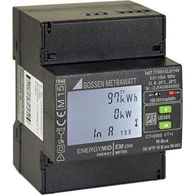 Gossen Metrawatt U2389-V011 kWh-meter 3-fasen met S0-interface Digitaal Conform MID: Ja 1 stuk(s) Gossen Metrawatt U2389-V011 kWh-meter 3-fasen met S0-interface Digitaal Conform MID: Ja 1 stuk(s)