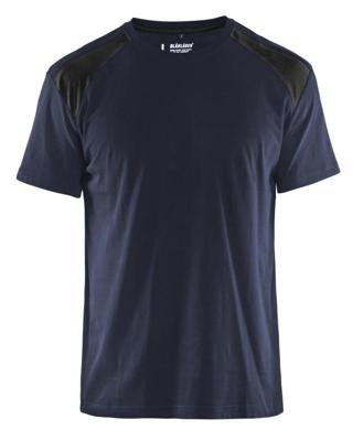 Blåkläder T-Shirt bicolour 33791042 | Donker marineblauw/Zwart | Maat XXL - 7330509648339