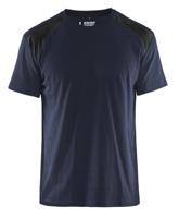 Blåkläder T-Shirt bicolour 33791042 | Donker marineblauw/Zwart | Maat XXL - 7330509648339 - thumbnail
