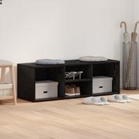 VidaXL Schoenenbank zwart eiken 102 x 35 x 35 cm bewerkt hout - thumbnail