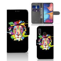 Samsung Galaxy A20e Leuk Hoesje Lion Color - thumbnail