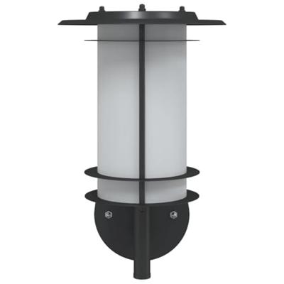 VidaXL Buitenwandlamp roestvrij staal zwart