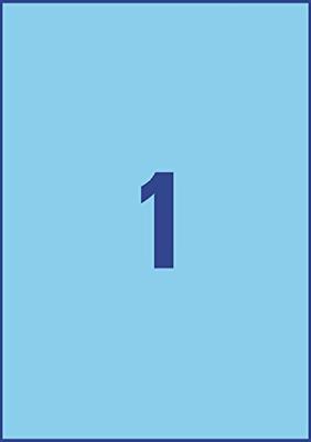 Etiket avery 3471 210x297mm a4 blauw 100st