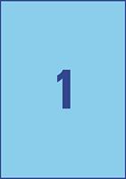 Etiket avery 3471 210x297mm a4 blauw 100st - thumbnail