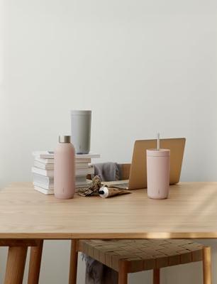 Stelton To Sip Thermosbeker met rietje Heather 0.4l - thumbnail