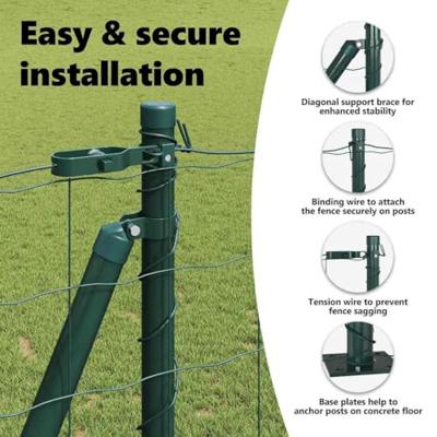 VidaXL Hek met paal groen 1,2 x 10 m staal