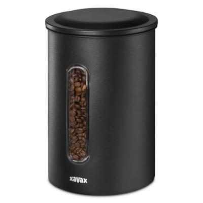 Xavax koffieblik voor 1,3 kg bonen of 1,5 kg poeder luchtdicht aromadicht zw