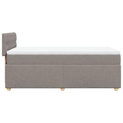 Boxspring met matras stof taupe 80x200 cm