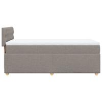Boxspring met matras stof taupe 80x200 cm - thumbnail
