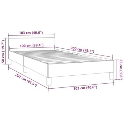 Bedframe zonder matras 100x200 cm fluweel zwart