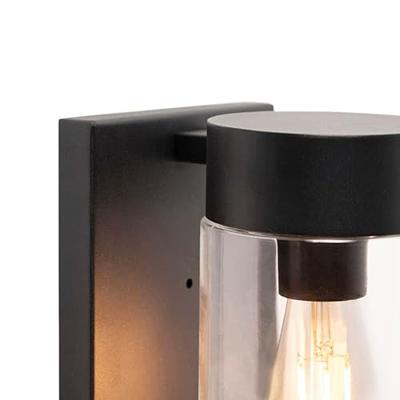 QAZQA Smart buitenwandlamp zwart IP44 incl. Wifi ST64 - Jarra