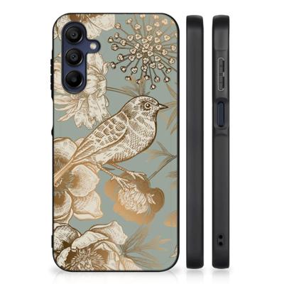 Bloemen Hoesje voor Samsung Galaxy A15 Vintage Bird Flowers