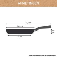 Tefal Renew Black Koekenpan 28 cm Zwart - thumbnail
