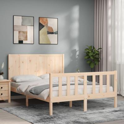 Bedframe zonder matras massief grenenhout 140x190 cm