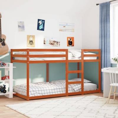 Stapelbed massief grenenhout wasbruin 75x190 cm