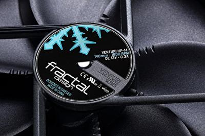 Fractal Design Venturi HP-14 PWM PC-ventilator Zwart, Grijs (b x h x d) 140 x 25 x 140 mm