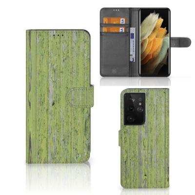 Samsung Galaxy S21 Ultra | Book Style Case | Green Wood