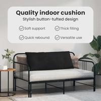 VidaXL Rugkussen zwart 120 x 19 x 50 cm stof - thumbnail