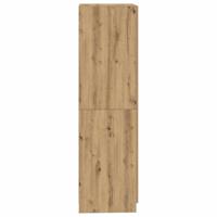 Kledingkast 90x52x200 cm bewerkt hout artisanaal eikenkleur - thumbnail