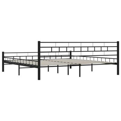 Bedframe staal zwart 200x200 cm