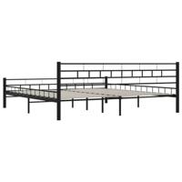 Bedframe staal zwart 200x200 cm - thumbnail