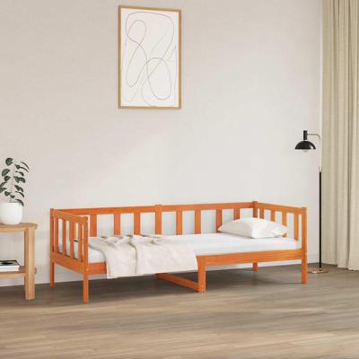 Bedframe met hoofdeinde Wasbruin 80 x 200 cm Massief grenenhout