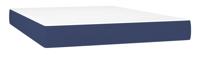 Boxspring met matras stof blauw 140x200 cm - thumbnail