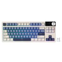 Royal Kludge S85 TKL draadloos gaming toetsenbord (US lay-out, Horizon Blue, Beige switch, 80%, RGB, Hot swap, 2.4 GHz / USB-C / Bluetooth) - thumbnail