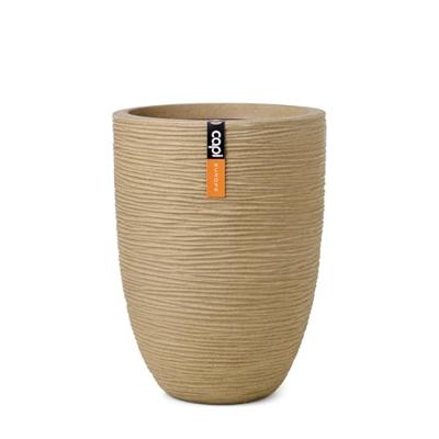 Capi nature elegant laag rib nl vaas 34x46 cm beige