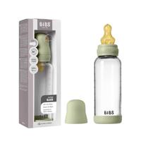 BIBS Glas Latex Medium Flow Babyfles 2+ Maanden Sage - thumbnail