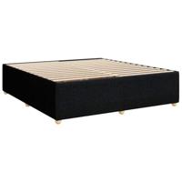 Boxspring met matras stof zwart 180x200 cm - thumbnail