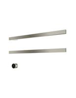 Hotbath &MORE set van 2 rails RAS80 SQUARE 80 cm met separate schakelaar en inbouw element Geborsteld Nikkel (RAS80-2GN) - thumbnail
